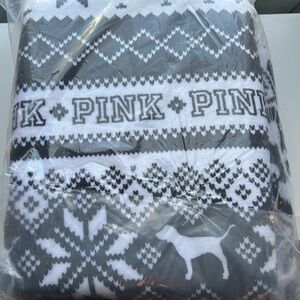 Victoria's Secret Black and White Patterned Blanket